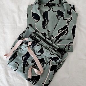 Ann Taylor Stylish Panther Print Pajama Set